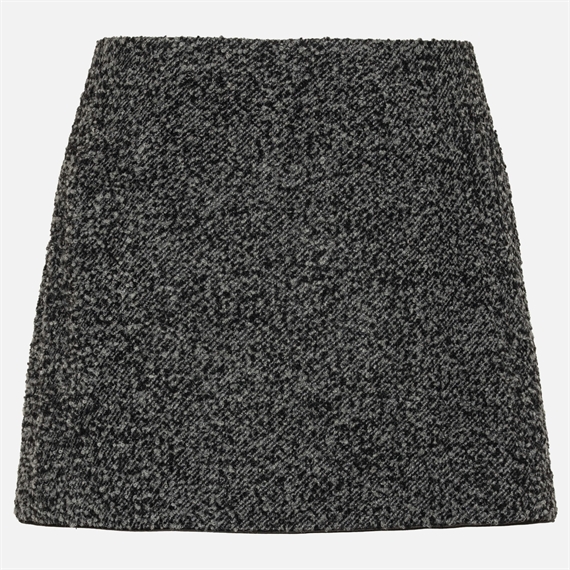 Rotate Boucle Mini Nederdel, Gray Pinstripe 